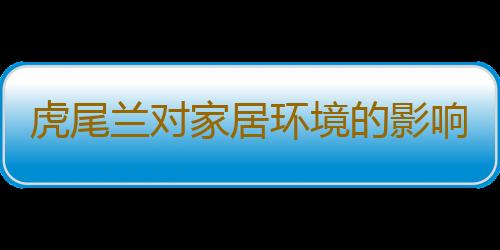 虎尾兰对家居环境的影响